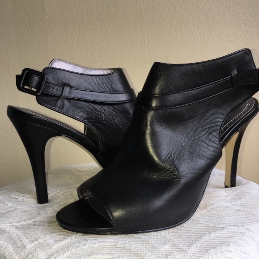 Adrienne Vittadini Gideon Peep Toe Booties